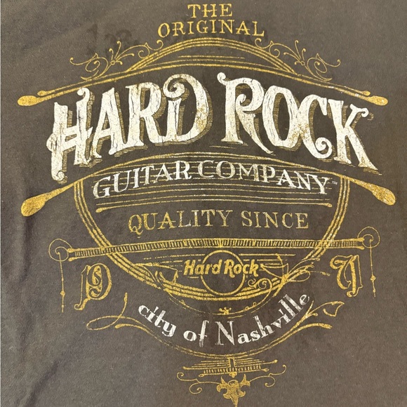 Hard Rock Cafe Other - Hard Rock Cafe Black and Gold Short Sleeve Tee, Nashville TN